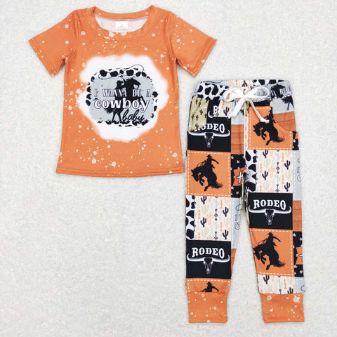 BSPO0209 short sleeve shirt and pants boy outfits