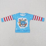 BT0412  blue long sleeve baby shirt