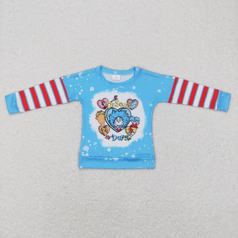 BT0412  blue long sleeve baby shirt