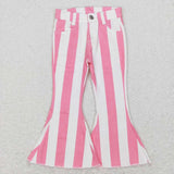 P0315 pink and white long pants