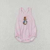 SR0462 pink short sleeve baby romper