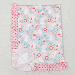 BL0082 rabbit flower baby blanket