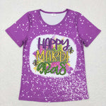 GT0377 purple short sleeve baby shirt