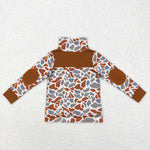 BT0468 brown long sleeve boy shirt