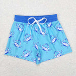 S0169 Crab blue boy shorts