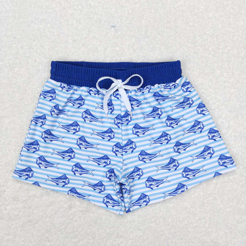 S0172 fish blue boy shorts