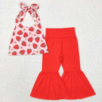 GSPO1077 Strawberries pink shirt red long pants