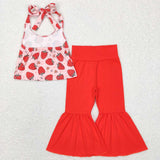 GSPO1077 Strawberries pink shirt red long pants