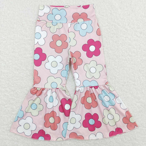 P0361  flower long pants bell bottom