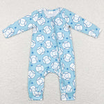 LR0824 rugby blue long sleeve baby romper