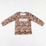 BT0477 brown camo long sleeve shirt boy shirt