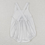 SR0659  dog white sleeveless baby romper