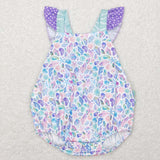 SR0735 purple sleevess baby romper