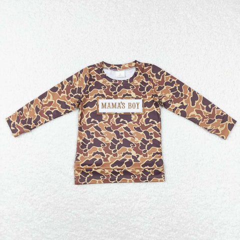 BT0476 long sleeve brown baby shirt