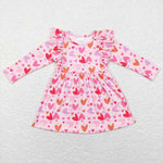 GLD0460 Valentine's Day long sleeve baby dress