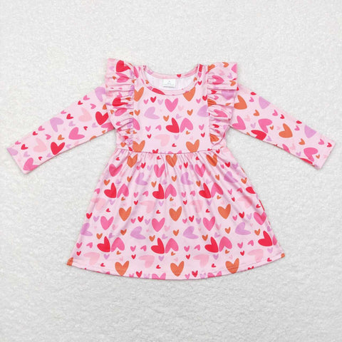 GLD0460 Valentine's Day long sleeve baby dress