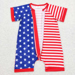 SR0673  4th July short sleeve baby romper