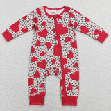 LR0775  Valentine's Day long sleeve baby romper