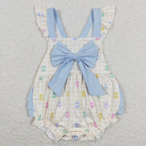 SR0656  blue sleeveless baby romper