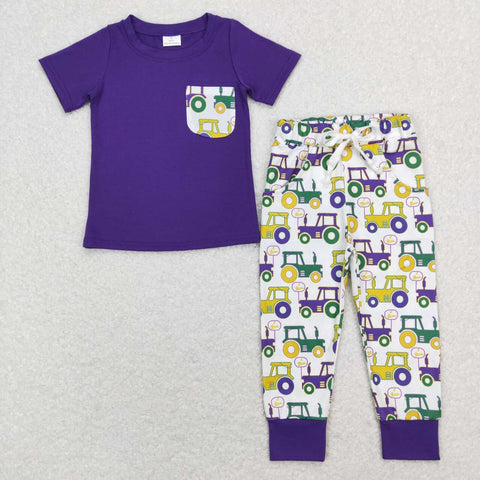 BSPO0278--tractor purple boy clothing