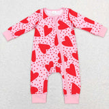 LR0839 heart long sleeve baby romper