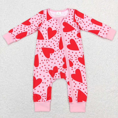 LR0839 heart long sleeve baby romper