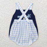 SR0565 cross birds sleeveless baby romper