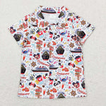 BT0490 fish animal short sleeve shirt