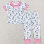 GSPO1095 Easter short sleeve shirt and long pants girl outfits