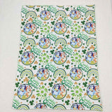 BL0105 dog green baby blanket