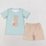 BSSO0407 short blue shirt Eater and shorts boy outfits