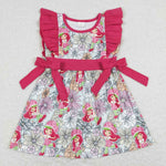 GSD0613 flower pink short sleeve baby romper