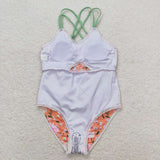 S0249 baby girl clothes pink floral girl summer swimsuit