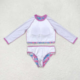 S0259    baby girl clothes pink girl summer swimsuit