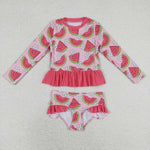 S0264 baby girl clothes watermelon girl summer swimsuit