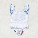 S0277 baby girl clothes sailboat girl summer swimsuit