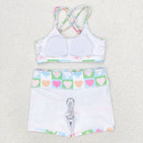 S0373  baby girl clothes love girl summer swimsuit beach wear