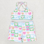 S0373  baby girl clothes love girl summer swimsuit beach wear