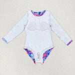 S0377  baby girl clothes floral girl summer swimsuit beach wear