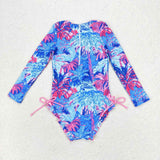 S0377  baby girl clothes floral girl summer swimsuit beach wear