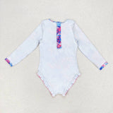 S0377  baby girl clothes floral girl summer swimsuit beach wear