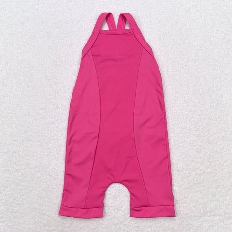 S0447   baby girl clothes pink girl summer swimsuit beach wear yoga wear