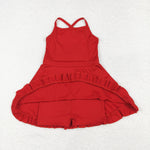 S0453   baby girl clothes red girl summer yoga wear