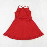 S0453   baby girl clothes red girl summer yoga wear