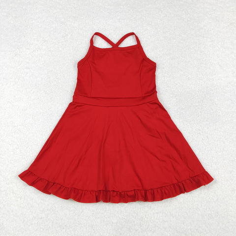 S0453   baby girl clothes red girl summer yoga wear