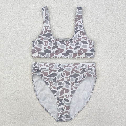 S0459   adult clothes Adult mom camo print Summer Swimsuit adult bikini