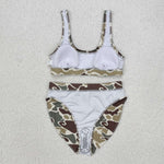 S0476 adult clothes Adult mom brown camouflage print Summer Swimsuit adult bikini