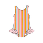 S0500 pre-order baby girl clothes stripe girl summer swimsuit beach wear-2025.1.28