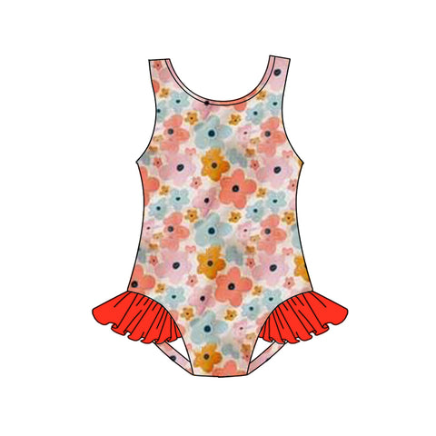 S0502 pre-order baby girl clothes flower girl summer swimsuit beach wear-2025.1.28