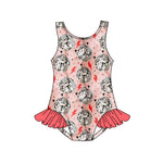 S0503 pre-order baby girl clothes lightning girl summer swimsuit beach wear-2025.1.28